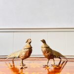 Vintage Bronze Pheasant Figurines – French Table Centerpiece, Realistic Bird Sculptures for Dining Decor - Image 2