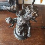 French Cherub Table Lamp – Ornate Gold Statue Lamp with Angels, Vintage Baroque Desk Light - Image 6
