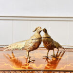 Vintage Bronze Pheasant Figurines – French Table Centerpiece, Realistic Bird Sculptures for Dining Decor - Image 5