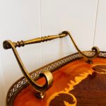 Italian Brass Bar Cart – 1960s Hollywood Regency Trolley with Glass Shelves - Image 5