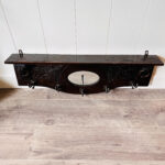 Old Dutch wall hanger, coat rack with beveled mirror