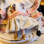 Dresden lace porcelain figurine Victorian man and woman - Image 7