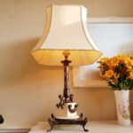 Old cherubs lamp, marble/granite and bronze, column lamp, home lighting - Image 2
