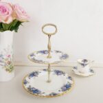 Royal Albert Moonlight Rose Cake Stand – 1987 Tiered Bone China Server