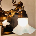 19th Century French Bronze Chandelier – 3 Cherub Light Holders, Ornate Rococo Style - Image 4