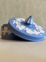 Wedgwood Jasperware Blue Trinket Box with Lid – Classic Cameo Relief, 4.7" Wide - Image 3