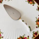 Royal Albert 'May' Serving Cake/Pie Knife, Flower of the Month, English Porcelain