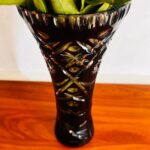 Bohemia Crystal Vase – Deep Purple Cut Glass, Czech Art Deco Style - Image 5