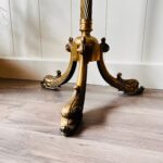 Vintage Brass Column Twisted Style Hanger Hollywood Regency Standing Coat Rack - Image 6
