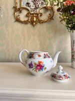 Porcelain Coffee and Tea Pot – Dresden Germany, Rococo Style, Gold Trim Details - Image 6