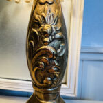 Brass Desk Lamp with Frosted Glass Shade – Retro Office Table Light, Mid Century Style - Image 5