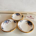Moonlight Rose Breakfast Bowls Set – Royal Albert Fine China, Blue Floral, Set of 6 - Image 3