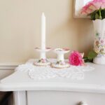 Royal Albert Lady Carlyle Porcelain Candle Holders – Floral Pair, Romantic English Style