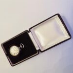 Victorian Ladies Pocket Watch – Blue Enamel, Gold Stars, Silver Case with Pearls - Image 7