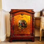 Exquisite Vintage Hand-painted Cabinet French Louis XV-style