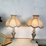 Capodimonte Porcelain Table Lamps – Pair with Pink Roses, Romantic Bedside Lighting - Image 2