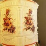 Vintage Pair of Pendant Opaline White Glass Light Lamps Art Deco Ceiling Lamps - Image 6