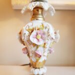 Capodimonte Porcelain Table Lamps – Pair with Pink Roses, Romantic Bedside Lighting - Image 6