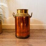 Large Copper Jug Umbrella Stand: Rustic 70s Farmhouse Decor - Image 2
