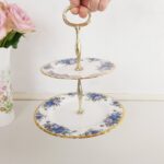 Royal Albert Moonlight Rose Cake Stand – 1987 Tiered Bone China Server - Image 4