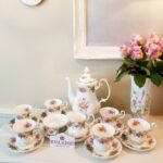 Royal Albert set for six, Made in England, Berkeley pattern, Tea/Coffee set, Vintage Tableware, Bone China, Nice Gift