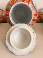 Petrus Regout Maastricht large handpainted thrio Chinese imari style vases set - Image 7