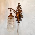 French Cherub Wall Sconce – Putti Light Fixture with Crystal Shade, Baroque Angel Decor - Image 3