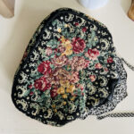 Black Silver Purse, handmade petit-point model with antique silver hallmarks - Image 5