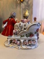Dresden lace porcelain figurine Victorian man and woman - Image 5