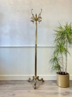 Italian Column Style Brass Standing Coat Rack, Hall Tree, Entryway Stand Rack - Image 7