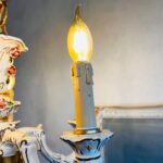 Porcelain Chandelier, Vintage Home Lighting, Capodimonte style. - Image 8