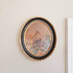 Italian Big Oval Picture, Lovely Art Print on Messing, Romantic Scene, Landscape, Italy Art Print, Wall Picture, Interior Design