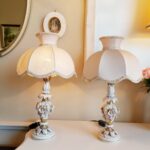 Capodimonte Porcelain Table Lamps – Pair with Pink Roses, Romantic Bedside Lighting - Image 3