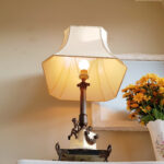 Old cherubs lamp, marble/granite and bronze, column lamp, home lighting - Image 4