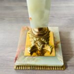 Brass and Marble Floor Ashtray – Mid Century Standing Cigarette Holder, Hollywood Regency Style - Image 7