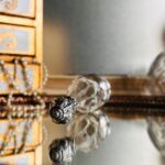 Silver Crystal Perfume Bottle – Vintage Mini Vanity Decor, Faceted Cut Glass - Image 3