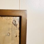 Victorian Brass Fireplace Screen with Beveled Mirror and Hand Painted Floral Motif - Image 6