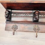 Antique Dutch wall hanger Coat Rack with Shelf - Image 5