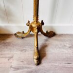 Vintage Brass Column Twisted Style Hanger Hollywood Regency Standing Coat Rack - Image 8