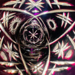 Bohemia Crystal Vase – Deep Purple Cut Glass, Czech Art Deco Style - Image 2