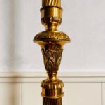 Vintage Brass Column Twisted Style Hanger Hollywood Regency Standing Coat Rack - Image 5