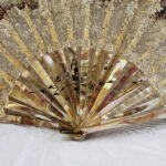 An exquisite antique hand-painted fan with cherubs, dating back to 19th Century fan made by Faucon of Paris France - Image 2