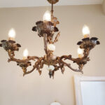 Marble and Brass Chandelier – Romantic 6-Arm Lighting, French Revival Style - Image 5
