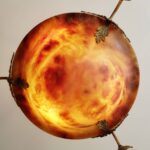 French Brass Chandelier with Satin Vianne Shades – 6-Light Ruffled Glass Light Fixture - Image 5