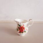 Royal Albert Poinsettia Creamer and Sugar Bowl – Holiday Bone China Set - Image 3