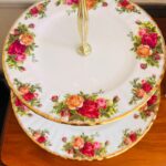 Original Royal Albert Old Country Roses Double Tier with Handle, Cake Stand, Made in England - Image 6