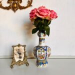 Mosa Maastricht made in Holland, vase polychrome painted, porcelain knob vase - Image 2