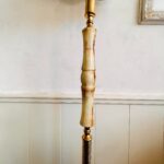 1970s Marble Floor Lamp – Freestanding Stand Lamp with Sculptural Base and Large Shade - Image 9