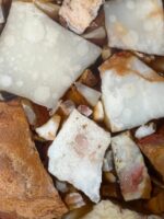 Hollywood Regency Marble Side Table – Round Onyx Look Accent Table - Image 7