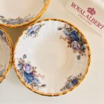 Moonlight Rose Breakfast Bowls Set – Royal Albert Fine China, Blue Floral, Set of 6 - Image 2